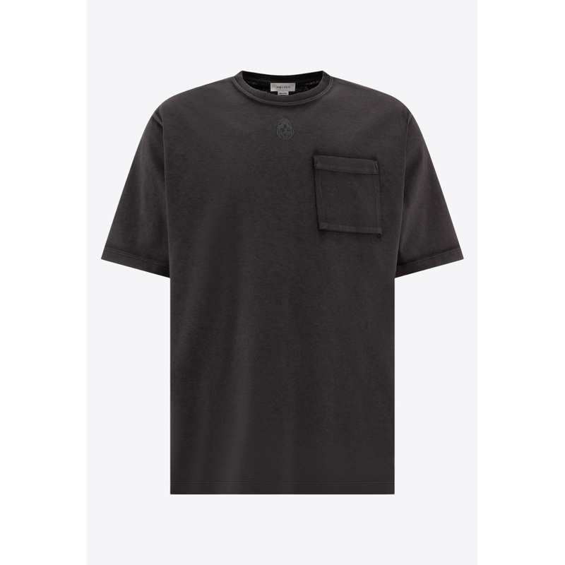 Short-Sleeved Solid T-shirt Black mrtwstd_L