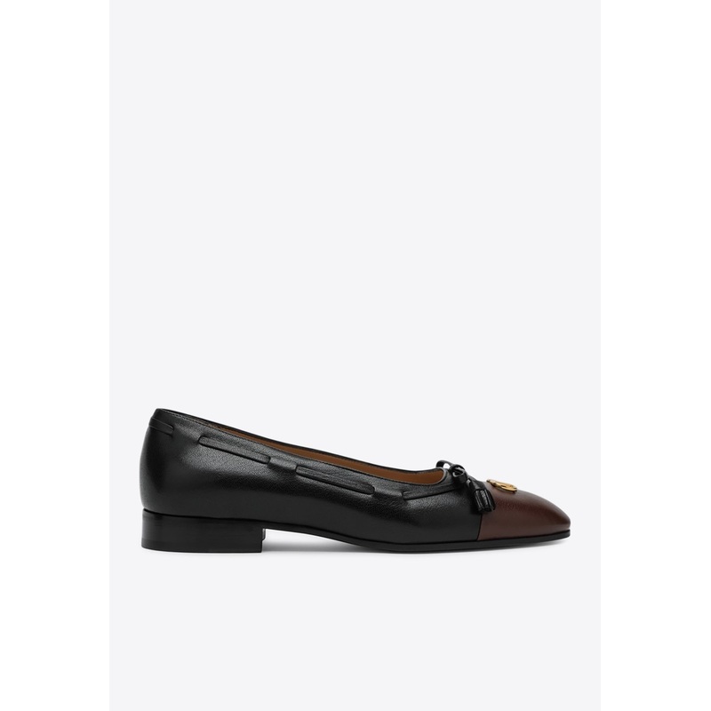 Valet Du Roi Leather Ballet Flats Black wshoeseu_EU 39