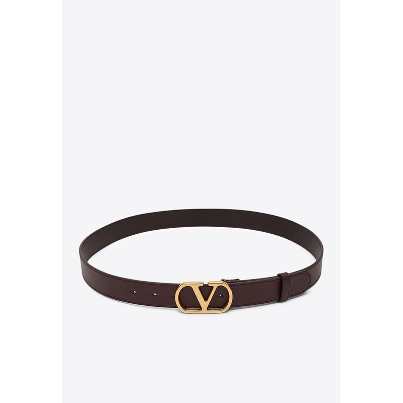 VLogo Signature Leather Belt Brown 85