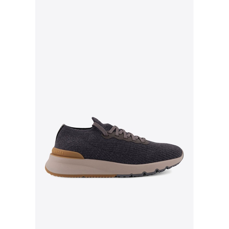 Wool Knit Low-Top Sneakers Gray mshoeseu_EU 32