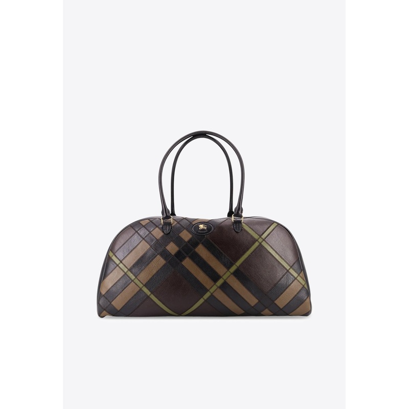 XL Highlands Check Bowling Travel Bag Brown Onesize