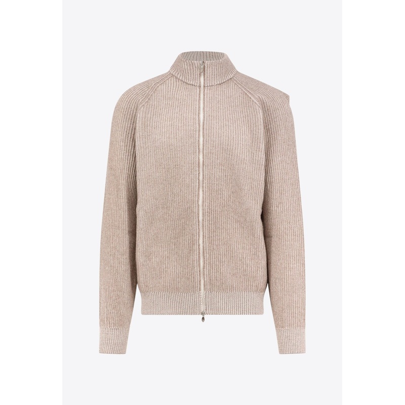 Zip-Up Cashmere Cardigan Beige mrtwit_IT 50