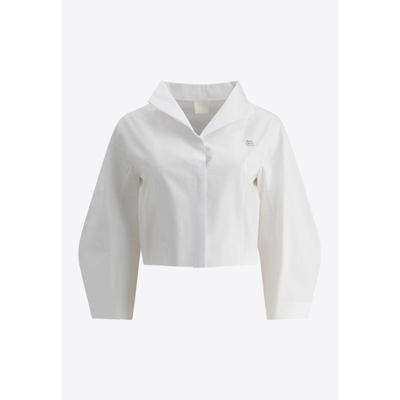 4G Logo Cropped Shirt White wrtwfr_FR 36