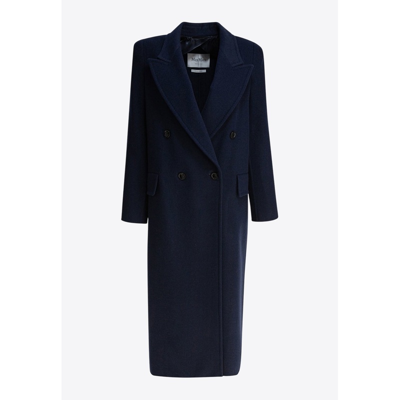 Albania Double-Breasted Long Coat Blue wrtwit_IT 38