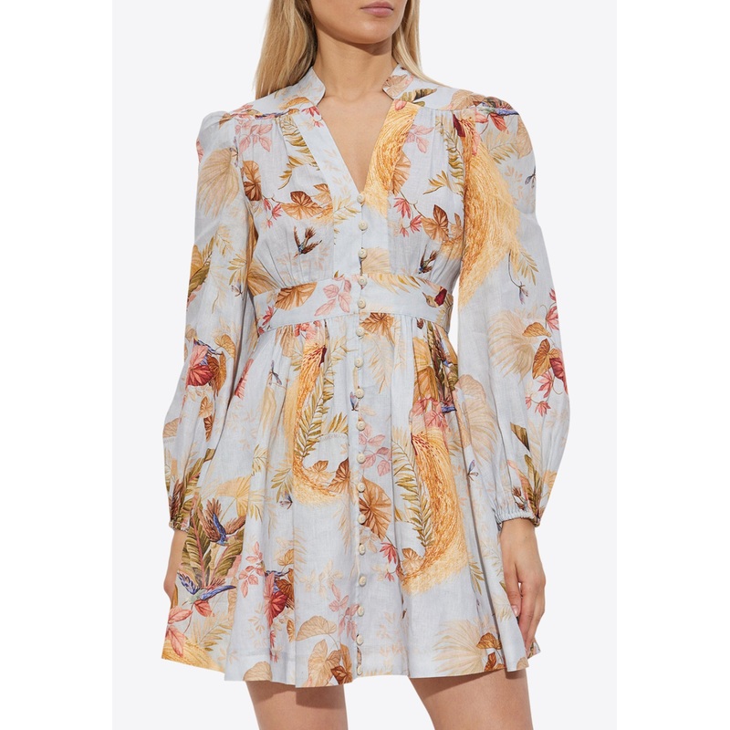 Ascension Plunge Floral Mini Dress Multicolor wrtwzimmermann_0P