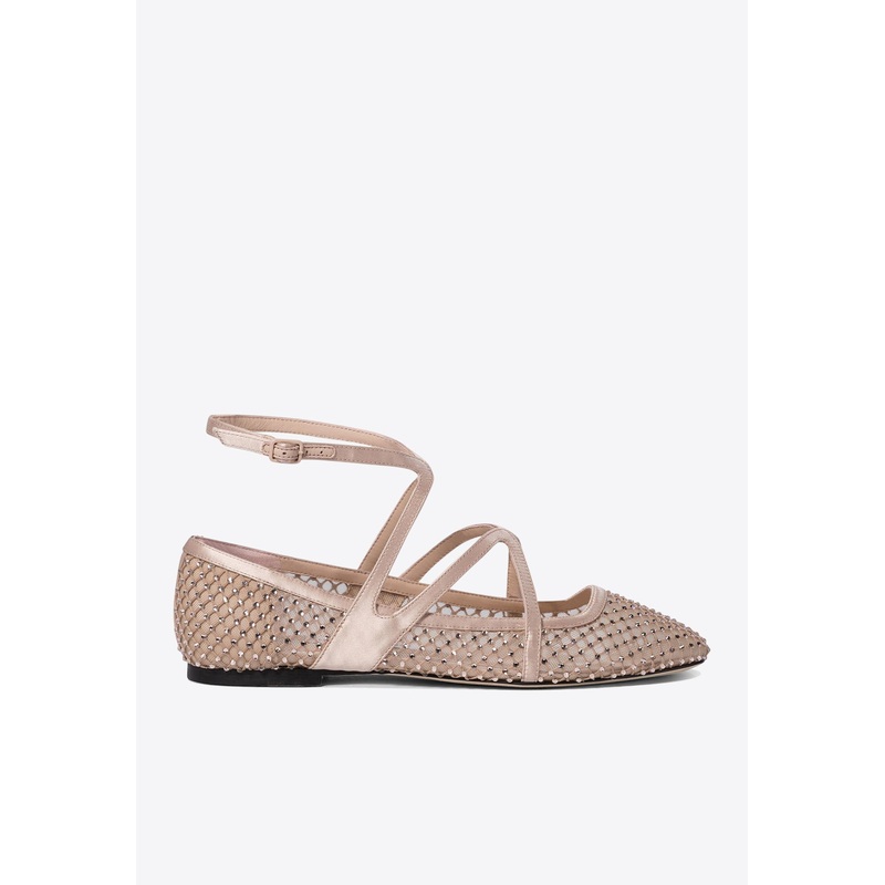 Astoria Crystal-Embellished Ballet Flats Pink wshoeseu_EU 36