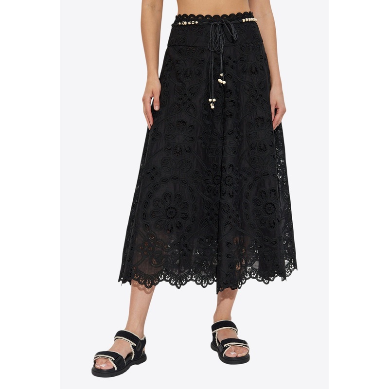 Rhiannon Broderie Anglaise Midi Skirt Black wrtwzimmermann_0P