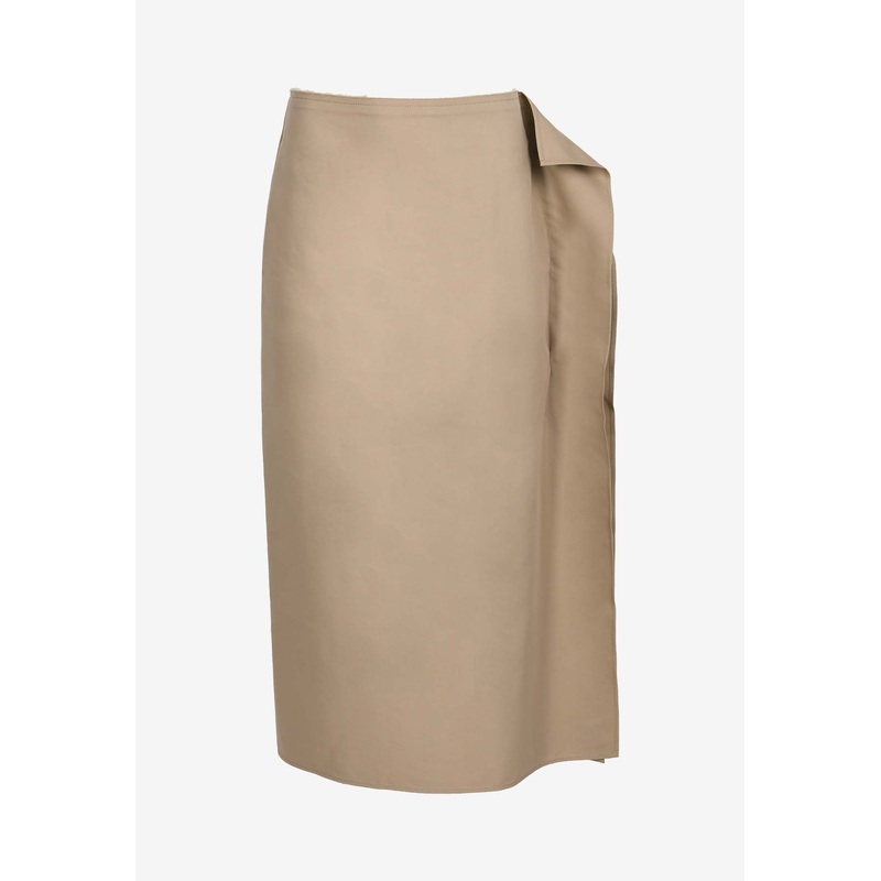 Side Flap Pencil Skirt Beige wrtwuk_UK 12