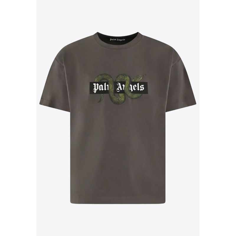 Snake-Box Logo T-shirt Gray mrtwstd_XS