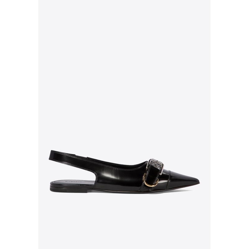 Voyou Calf Leather Slingback Flats Black wshoeseu_EU 37