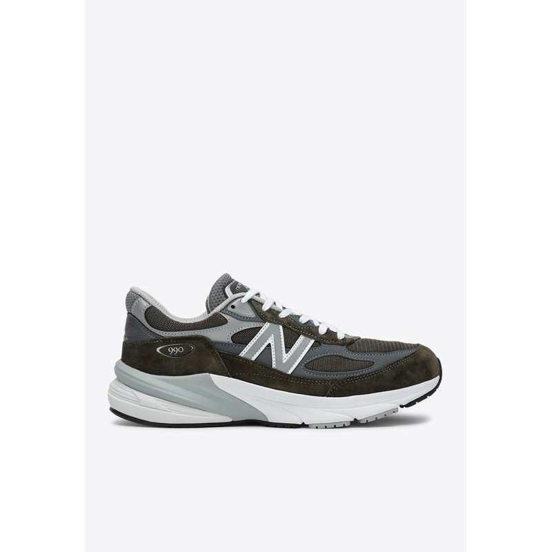 990V6 Suede Low-Top Sneakers Olive mshoesus_US 7.5
