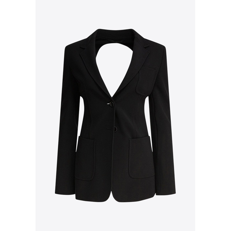 Anagni Single-Breasted Cut-Out Blazer Black wrtwit_IT 38