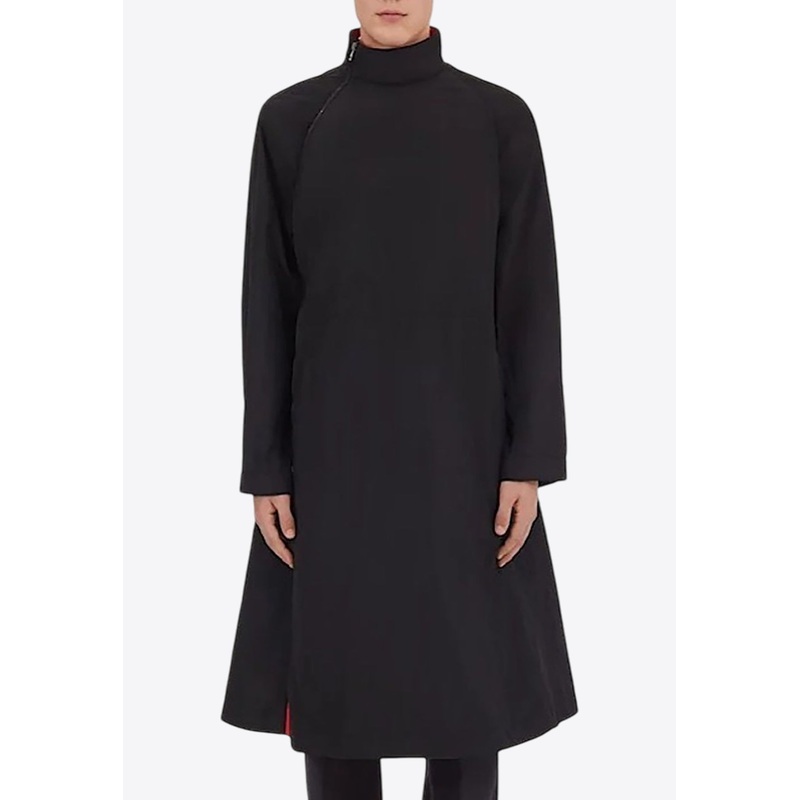 Belted Zip-Up Raincoat Black mrtwit_IT 48