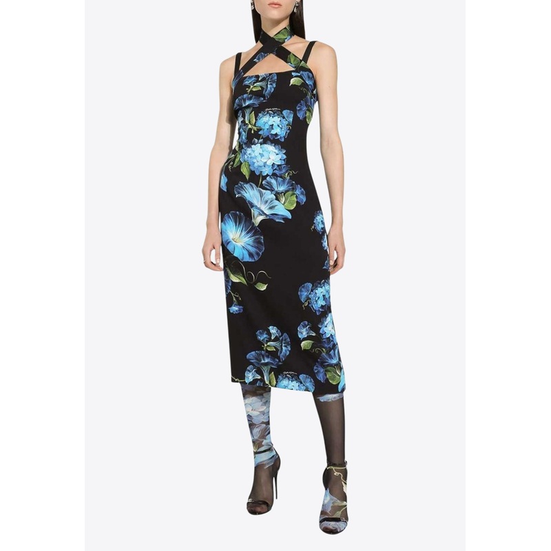 Bluebell Print Midi Dress Multicolor wrtwit_IT 42