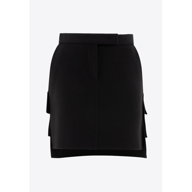 Caro Wool Mini Skirt Black wrtwit_IT 40