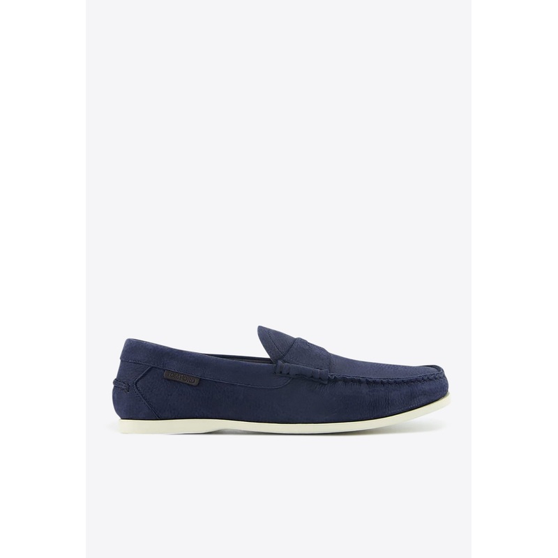 Robin Penny Suede Loafers Blue mshoesus_US 7