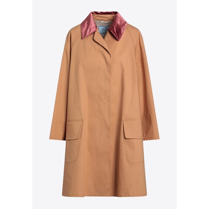 Single-Breasted Raincoat Beige wrtwit_IT 38