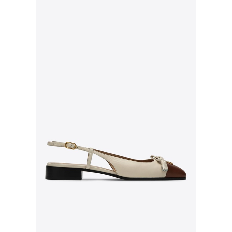 Valet Du Roi Slingback Flats Beige wshoeseu_EU 36