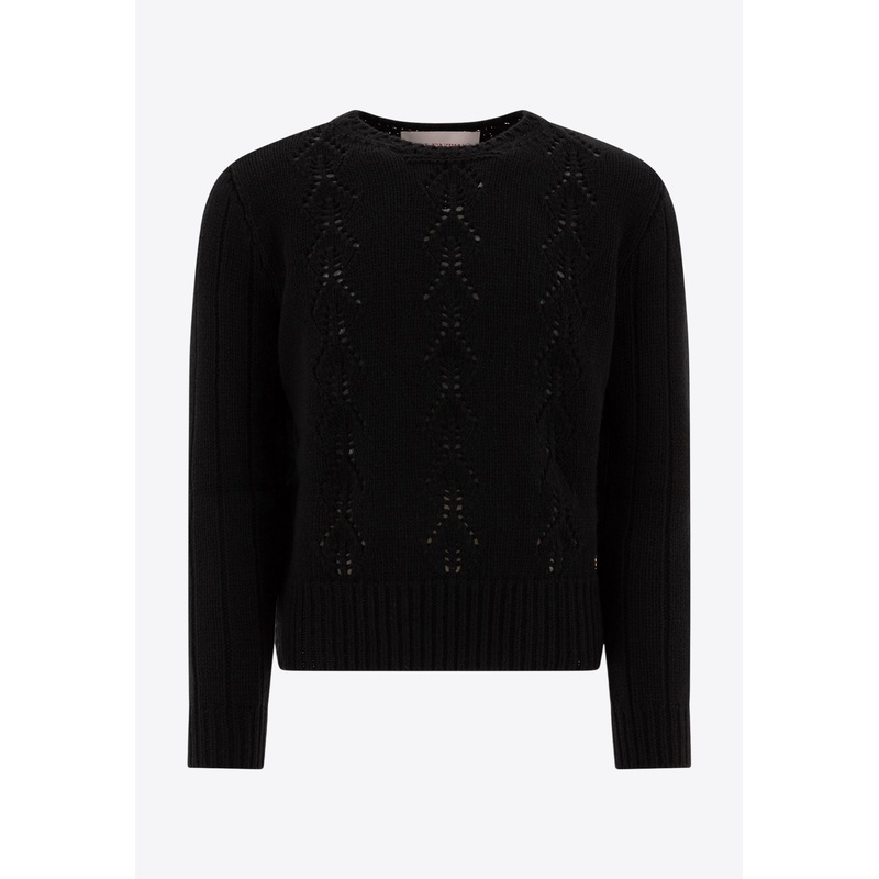 VLogo Knitted Wool Sweater Black mrtwstd_L