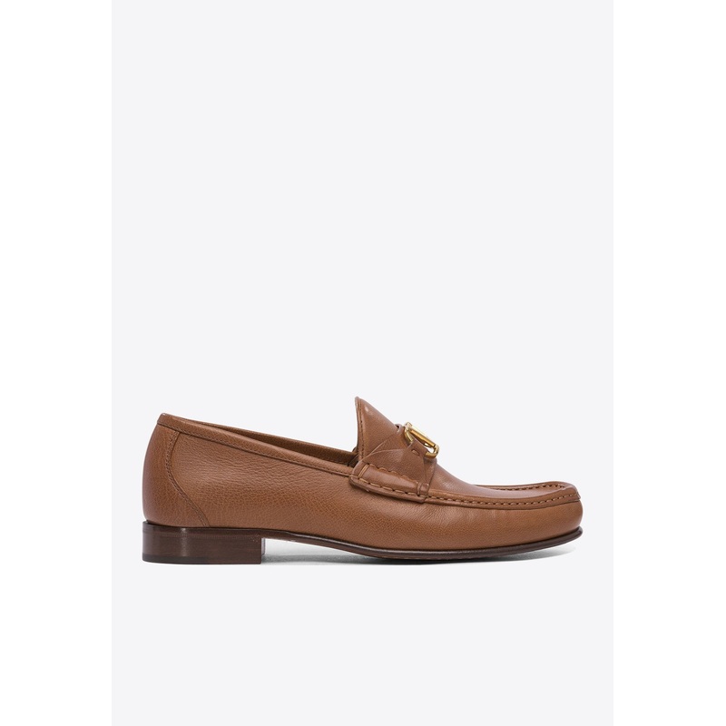VLogo Leather Loafers Beige mshoeseu_EU 40