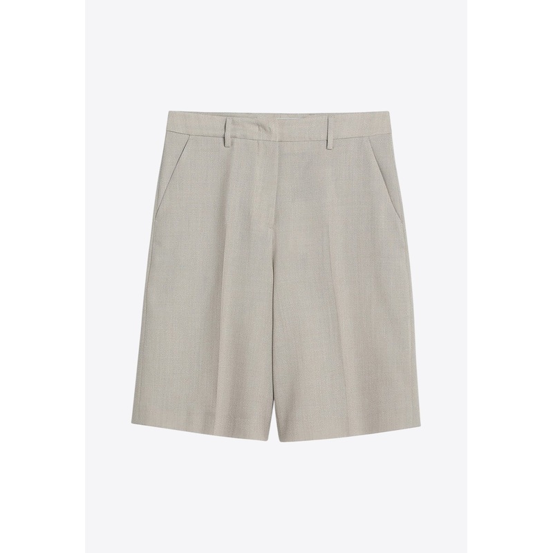 Wool-Blend Bermuda Shorts Beige wrtwit_IT 38