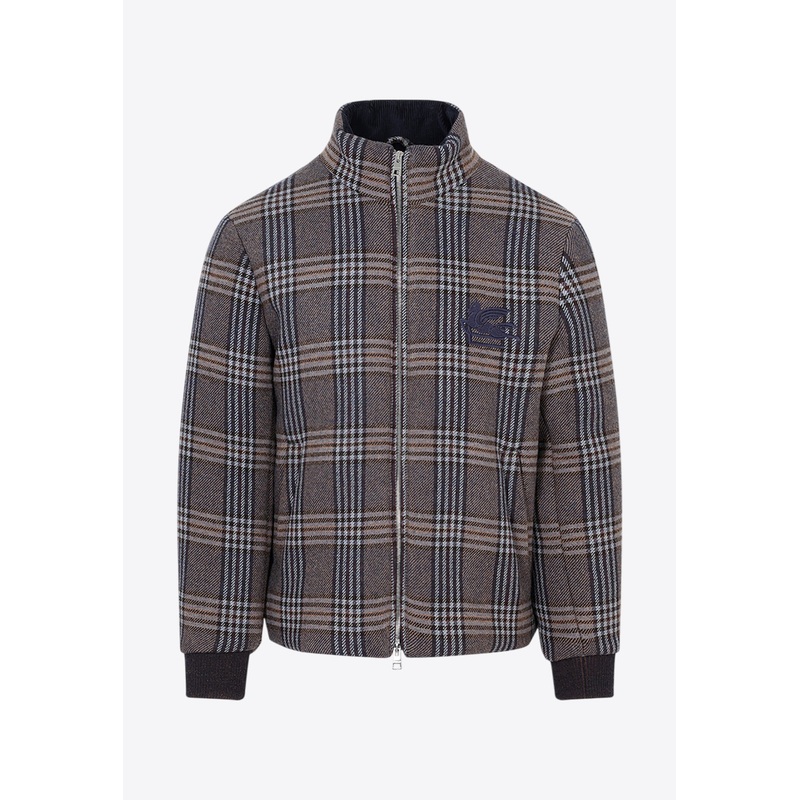 Wool Check Padded Jacket Multicolor mrtwstd_M