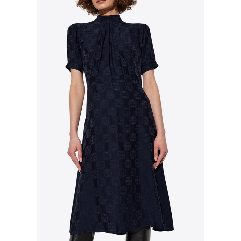4G Liquid Jacquard Dress Navy wrtwit_IT 36