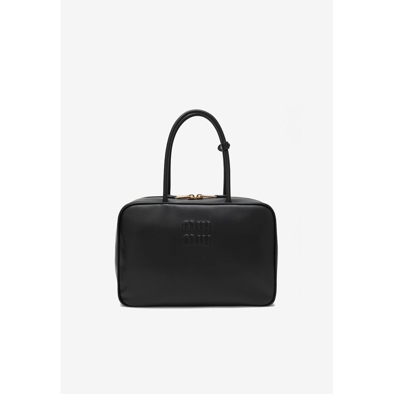Beau Leather Top Handle Bag Black Onesize