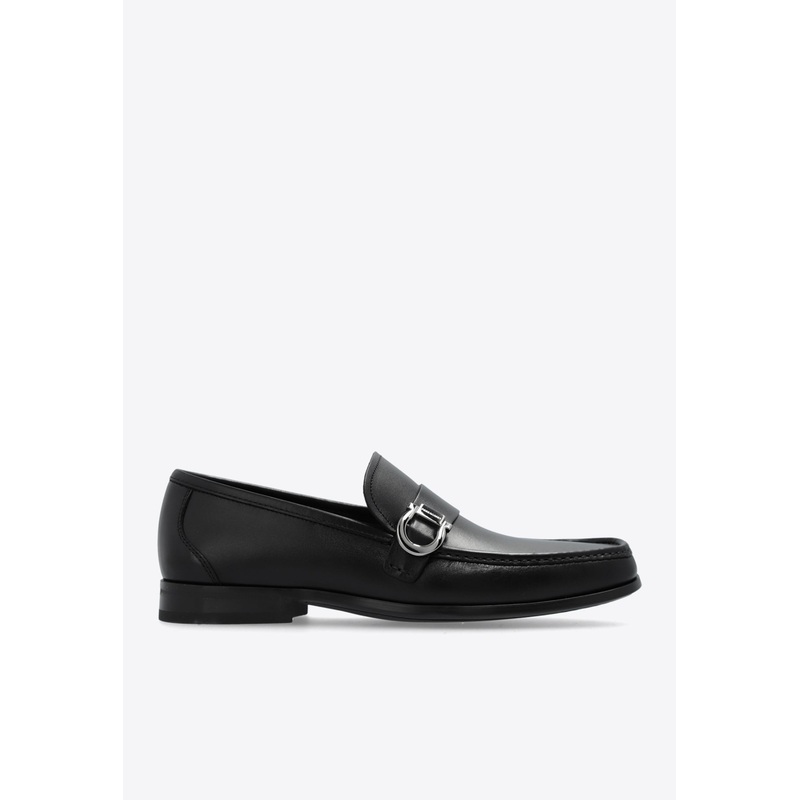 Caspian Leather Gancini Loafers Black mshoesus_US 5