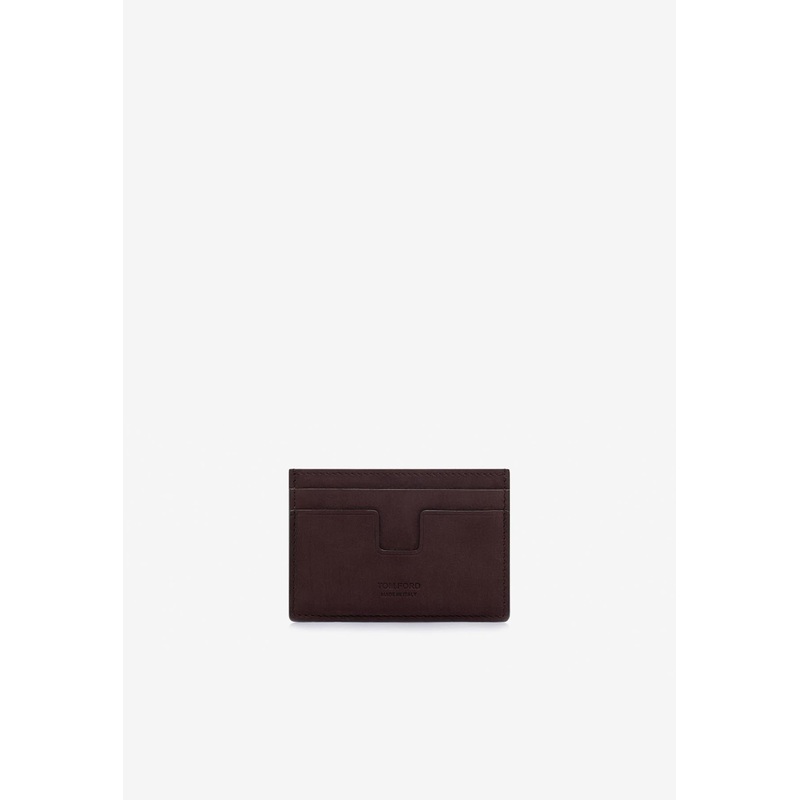 T-line Leather Cardholder Black Onesize