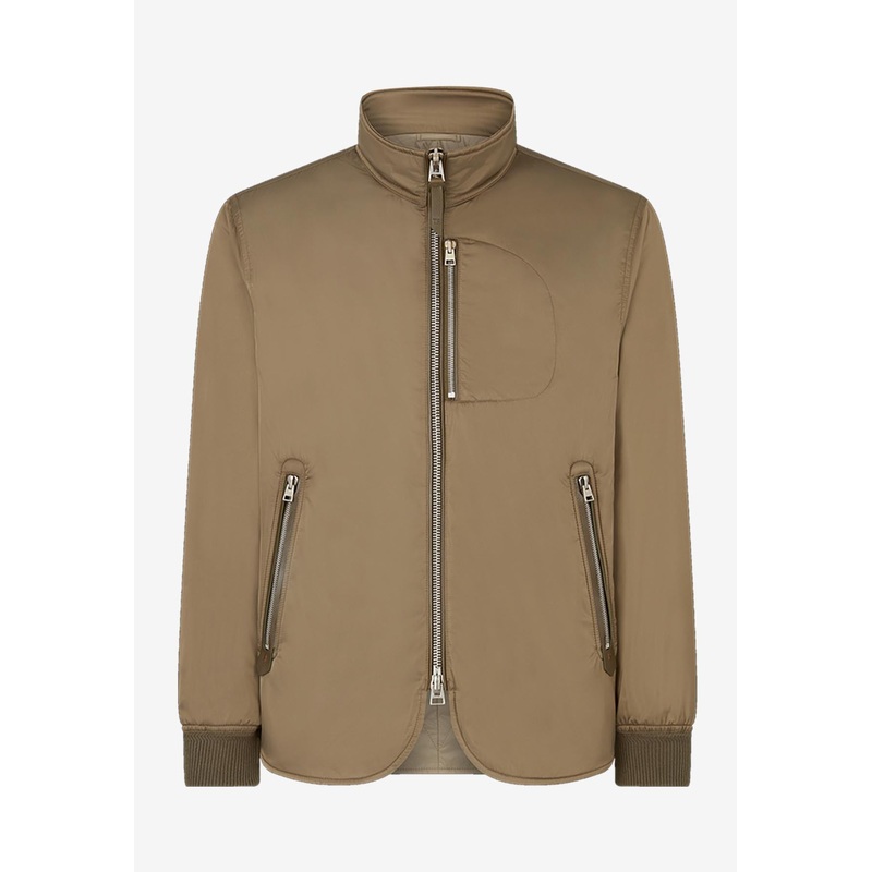 Zip-Up Jacket in Tech Fabric Sage mrtwit_IT 48