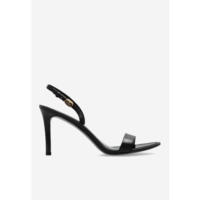 85 Double T Buckle Slingback Sandals Black wshoesus_US 5.5