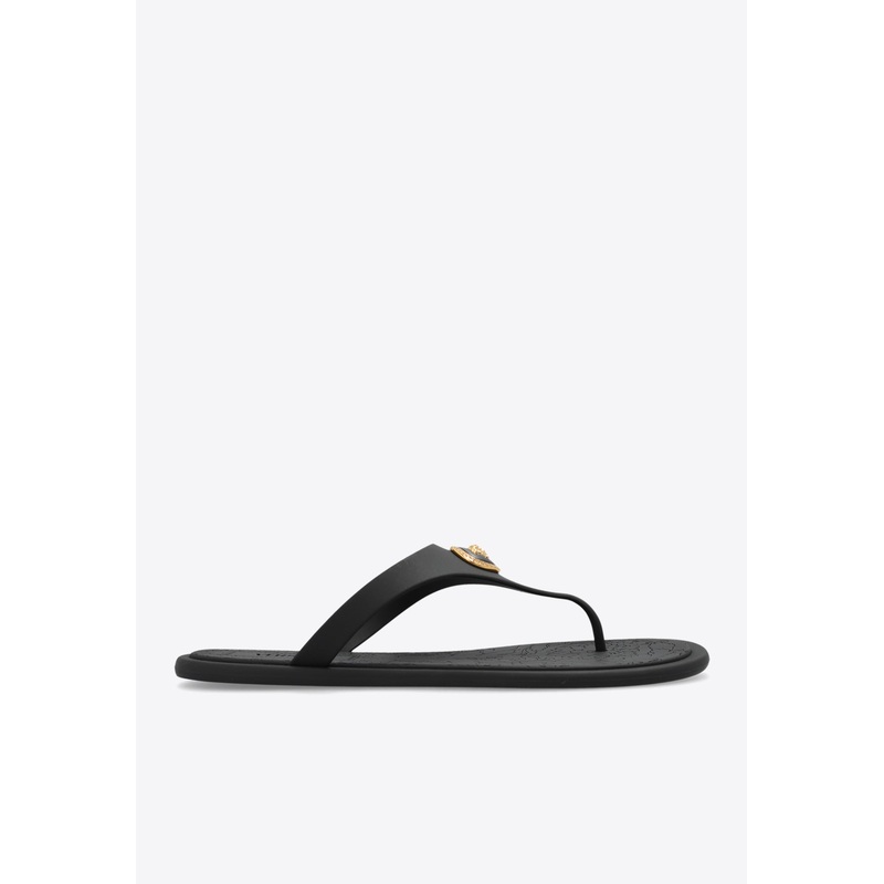Alia Flat Rubber Thong Sandals Black wshoeseu_EU 35