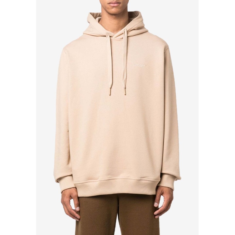 Logo-Embroidered Hooded Sweatshirt Beige mrtwstd_S