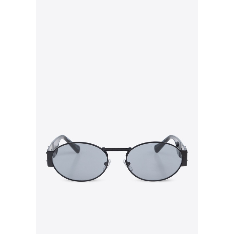 Medusa Head Oval Sunglasses Gray 56
