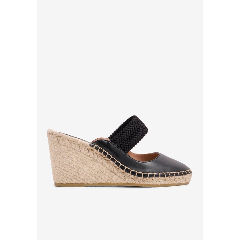 Siena 70 Leather Espadrilles Black wshoeseu_EU 36