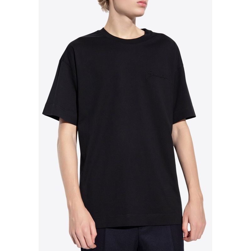 Signature Logo Crewneck T-shirt Black mrtwstd_XS