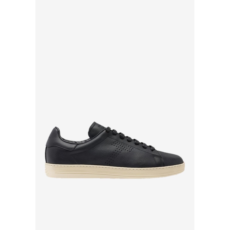 Warwick Low-Top Leather Sneakers Black mshoesus_US 7