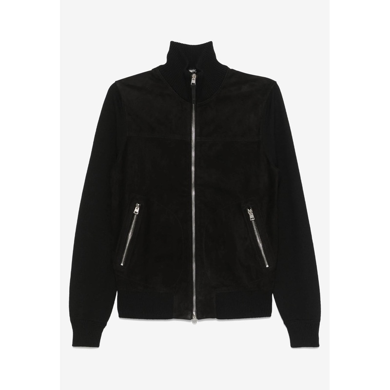 Zip-Up Suede Jacket Black mrtwit_IT 48