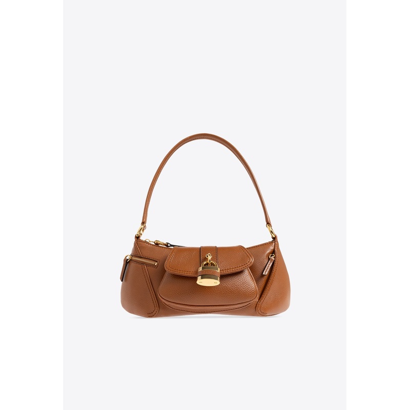 99 Shoulder Bag in Grained Leather Brown Onesize