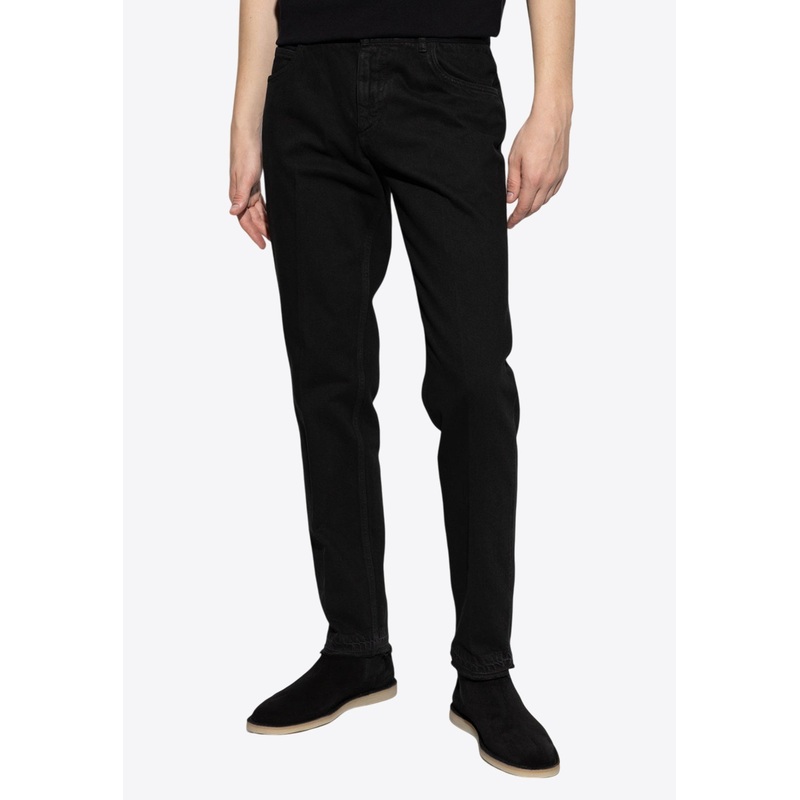 Classic Straight-Leg Jeans Black mrtwit_IT 46