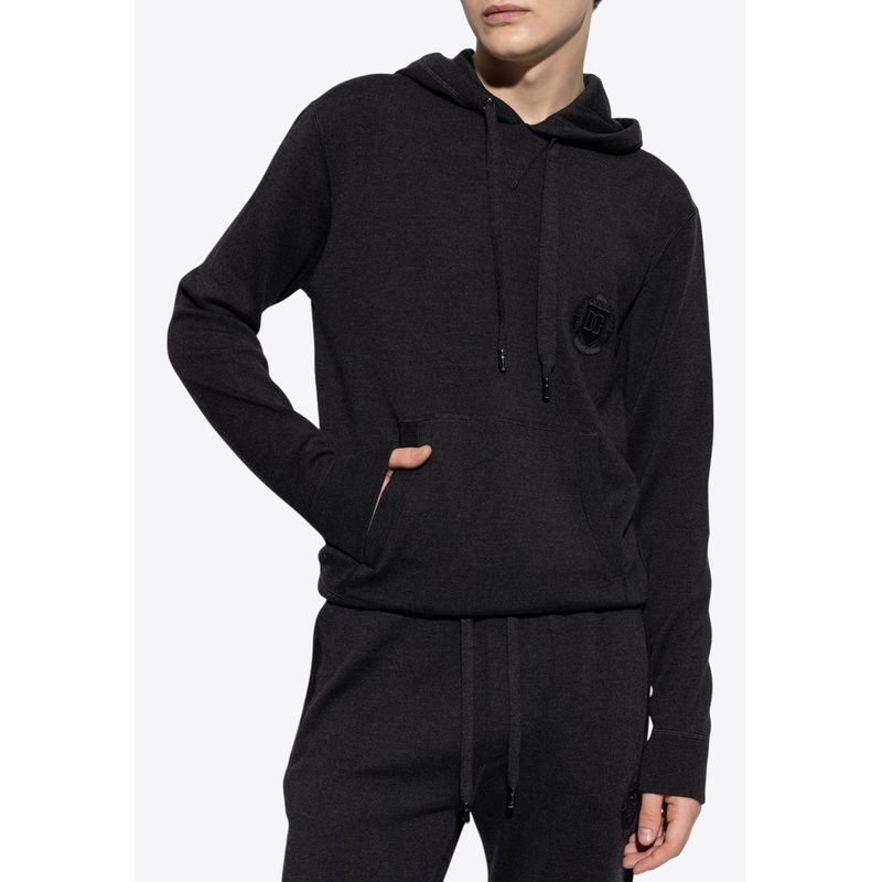 Heraldic DG Logo Patch Hooded Sweatshirt Gray mrtwit_IT 48