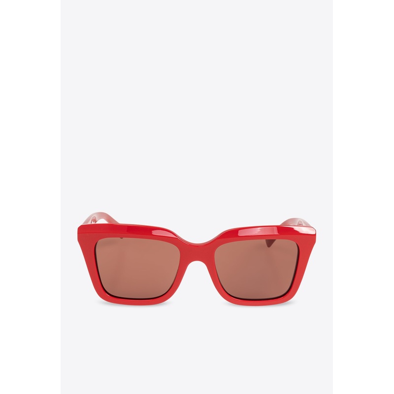 Logo Print Butterfly Sunglasses Brown Onesize