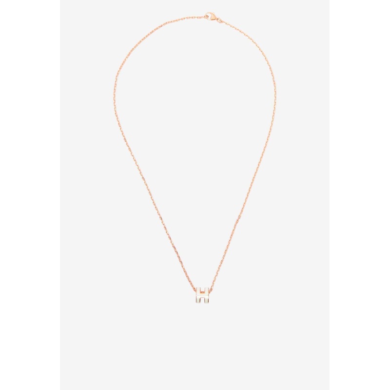 Mini Pop H Pendant Necklace White Onesize