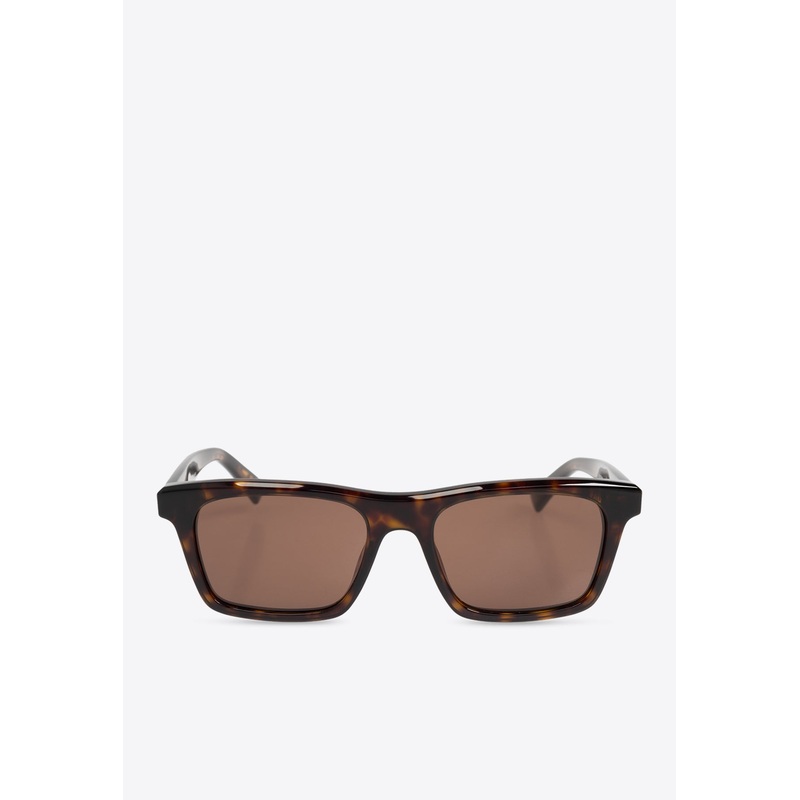 Rectangular-Frame Logo Sunglasses Brown Onesize