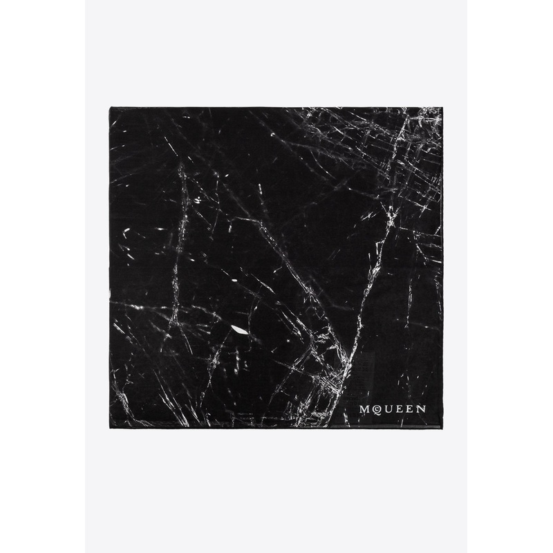 Smashed Screen Printed Scarf Black Onesize