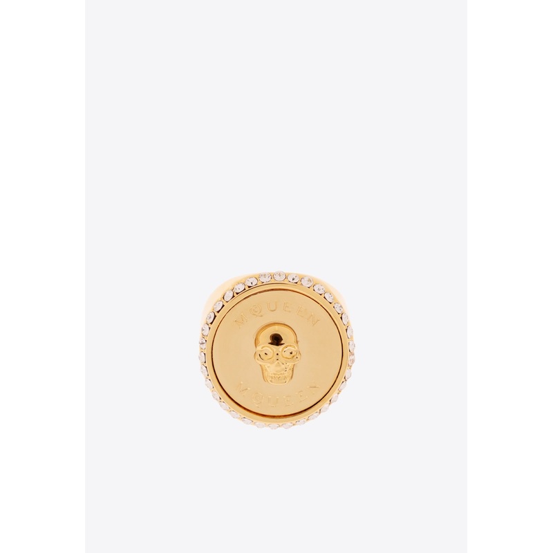 Sovereign Skull Logo Ring Gold IT 11