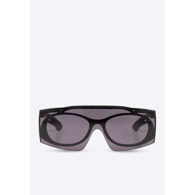 Two-Tone Shield Sunglasses Gray Onesize