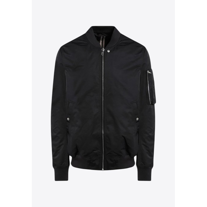 Zip-Up Bomber Jacket Black mrtwstd_S