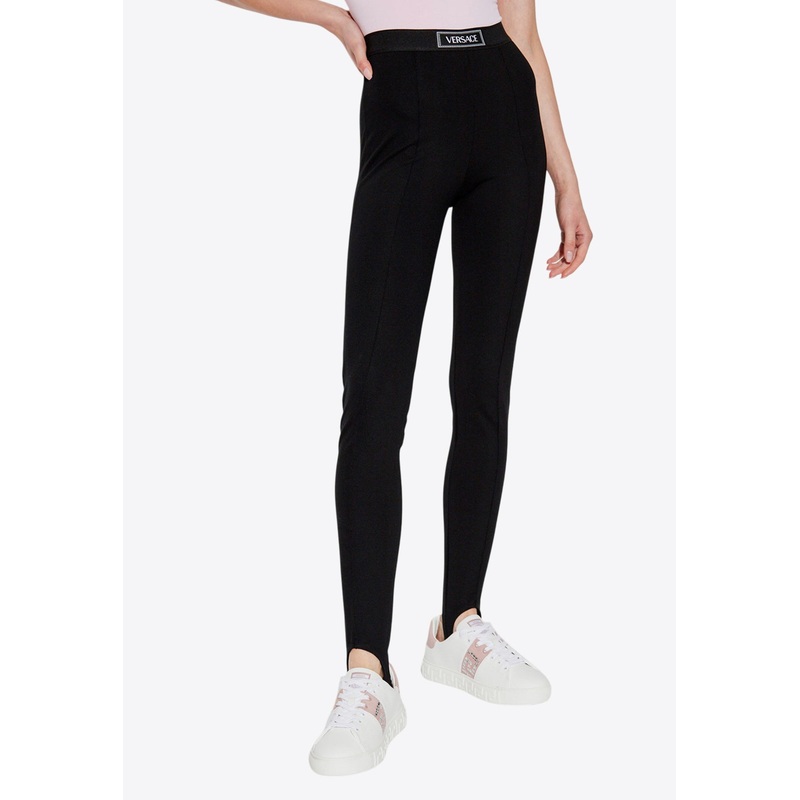 90s Vintage Logo Stirrup Leggings Black wrtwstd_XXS